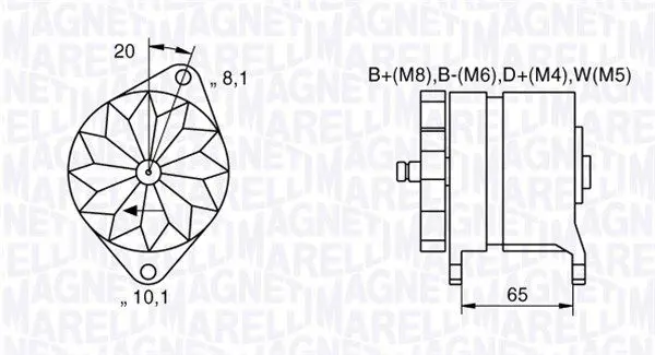 Handler.Part Alternator Magneti Marelli 063534681400 1