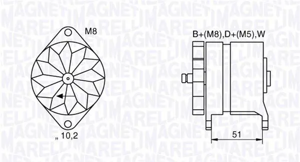 Handler.Part Alternator Magneti Marelli 063534882060 1