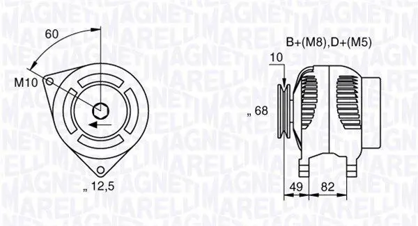 Handler.Part Alternator Magneti Marelli 063533155000 1