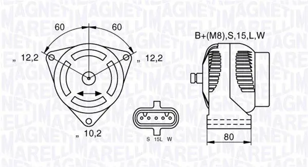 Handler.Part Alternator Magneti Marelli 063535255010 1