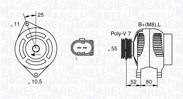 Handler.Part Alternator Magneti Marelli 063535250200 1