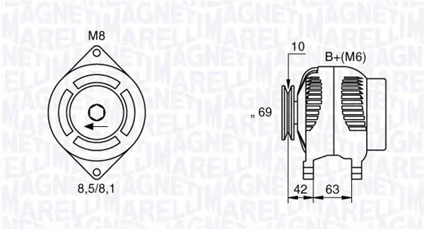 Handler.Part Alternator Magneti Marelli 063532620010 1