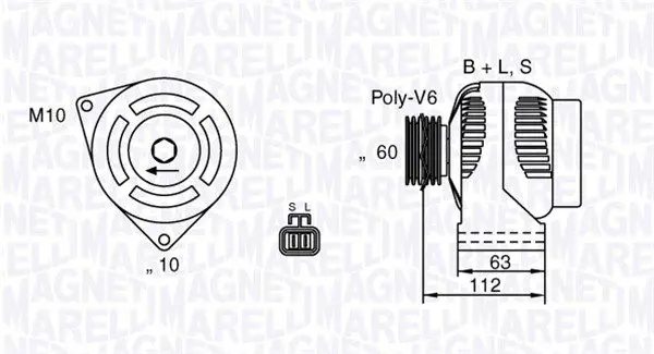 Handler.Part Alternator Magneti Marelli 063532622010 1