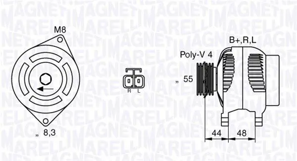 Handler.Part Alternator Magneti Marelli 063532628010 1