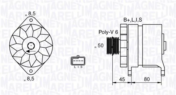 Handler.Part Alternator Magneti Marelli 063532633010 1