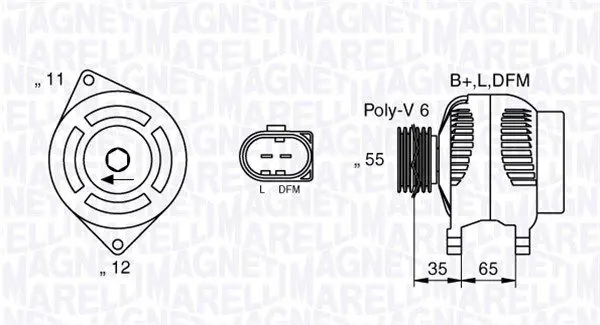 Handler.Part Alternator Magneti Marelli 063377014010 1