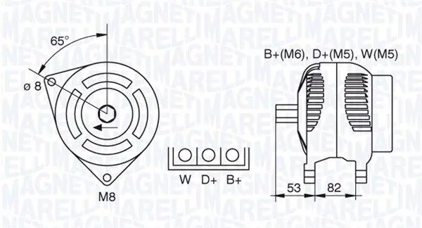 Handler.Part Alternator Magneti Marelli 063377463010 1