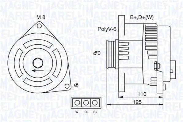 Handler.Part Alternator Magneti Marelli 063321346010 1