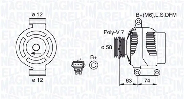 Handler.Part Alternator Magneti Marelli 063388502010 1