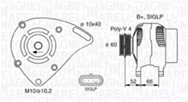 Handler.Part Alternator Magneti Marelli 063731253010 1