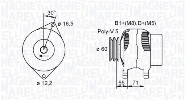 Handler.Part Alternator Magneti Marelli 063731471010 1