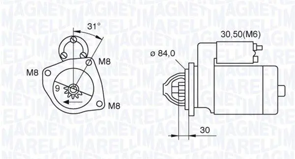 Handler.Part Starter Magneti Marelli 063521093070 1