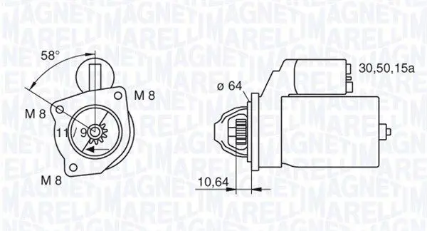 Handler.Part Starter Magneti Marelli 063223101010 1