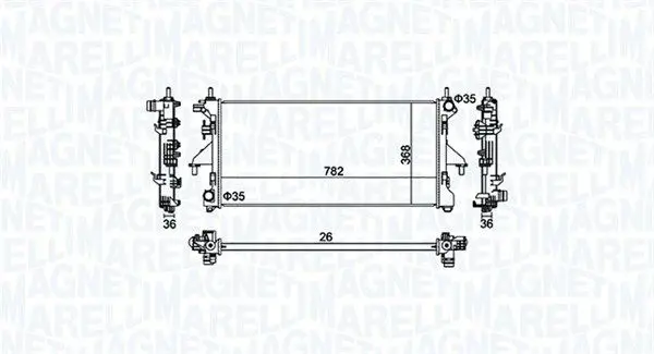 Handler.Part Radiator, engine cooling Magneti Marelli 350213126900 1