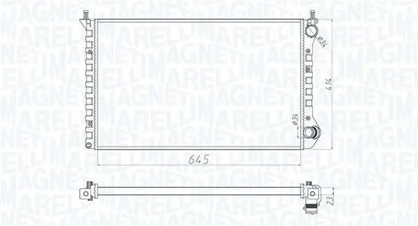 Handler.Part Radiator, engine cooling Magneti Marelli 350213143800 1