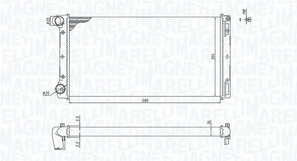 Handler.Part Radiator, engine cooling Magneti Marelli 350213168000 2