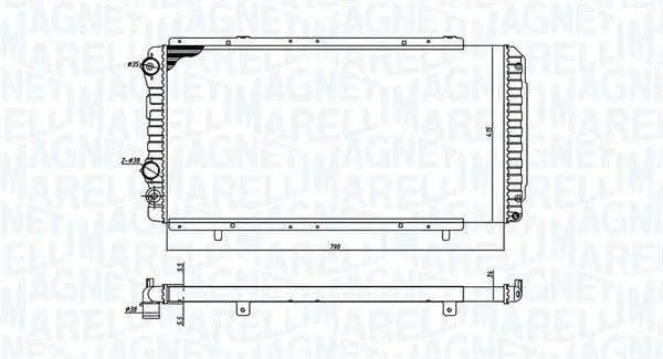 Handler.Part Radiator, engine cooling Magneti Marelli 350213707000 1