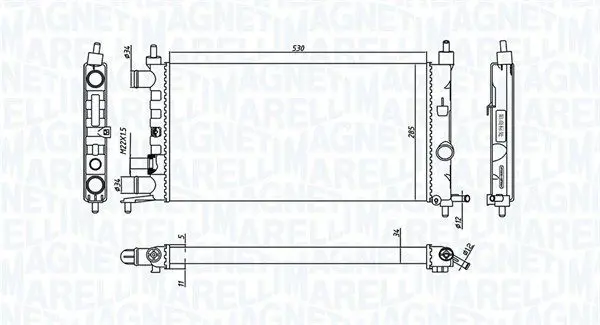 Handler.Part Radiator, engine cooling Magneti Marelli 350213776000 1