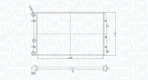 Handler.Part Radiator, engine cooling Magneti Marelli 350213841000 1