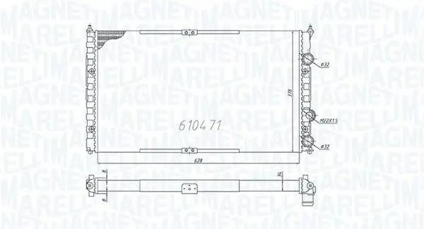 Handler.Part Radiator, engine cooling Magneti Marelli 350213842000 1