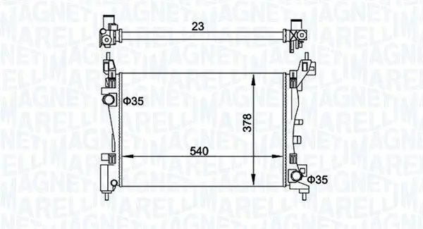 Handler.Part Radiator, engine cooling Magneti Marelli 350213899000 1