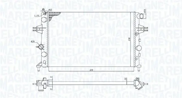 Handler.Part Radiator, engine cooling Magneti Marelli 350213970000 2