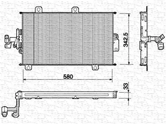 Handler.Part Condenser, air conditioning Magneti Marelli 350203100000 1