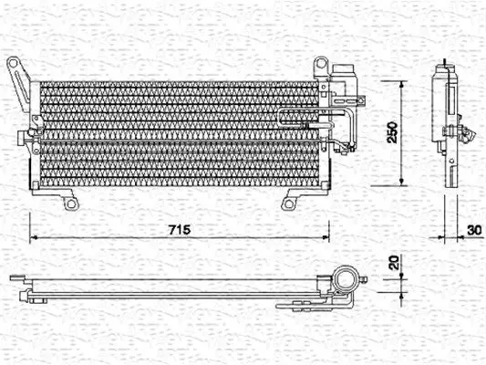 Handler.Part Condenser, air conditioning Magneti Marelli 350203107000 1