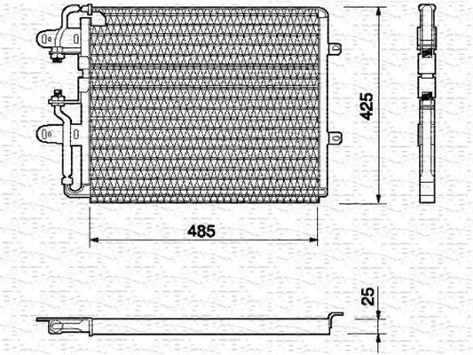 Handler.Part Condenser, air conditioning Magneti Marelli 350203108000 1