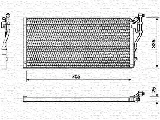 Handler.Part Condenser, air conditioning Magneti Marelli 350203109000 1