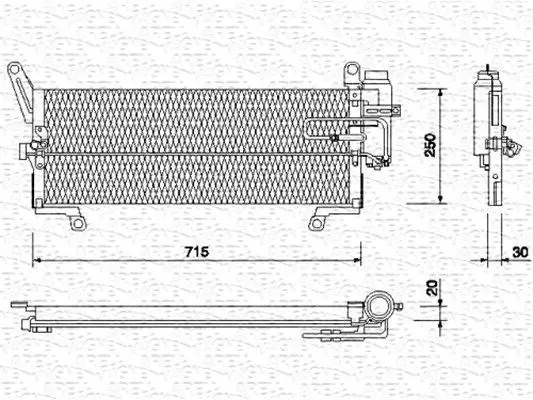 Handler.Part Condenser, air conditioning Magneti Marelli 350203114000 1