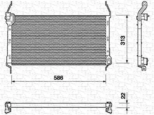 Handler.Part Condenser, air conditioning Magneti Marelli 350203115000 1