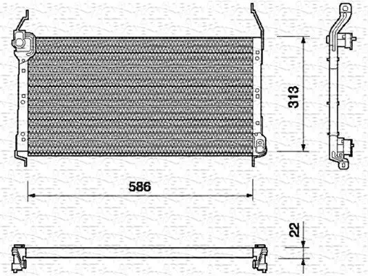 Handler.Part Condenser, air conditioning Magneti Marelli 350203116000 1