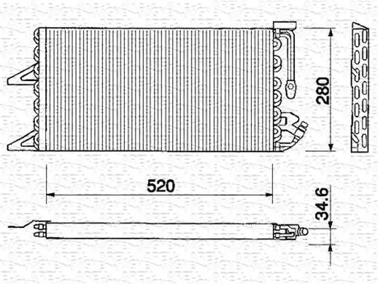 Handler.Part Condenser, air conditioning Magneti Marelli 350203130000 1