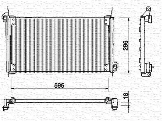 Handler.Part Condenser, air conditioning Magneti Marelli 350203131000 1