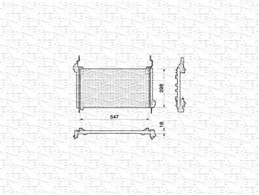 Handler.Part Condenser, air conditioning Magneti Marelli 350203132000 1