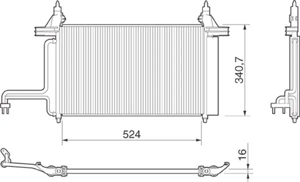 Handler.Part Condenser, air conditioning Magneti Marelli 350203153000 1