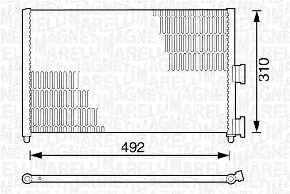 Handler.Part Condenser, air conditioning Magneti Marelli 350203162000 1