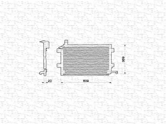 Handler.Part Condenser, air conditioning Magneti Marelli 350203206000 1