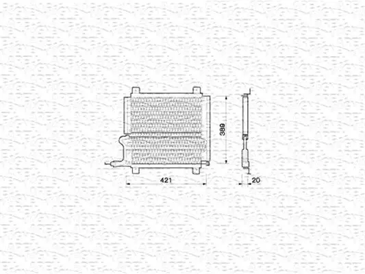 Handler.Part Condenser, air conditioning Magneti Marelli 350203208000 1