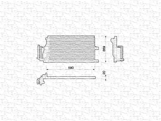 Handler.Part Condenser, air conditioning Magneti Marelli 350203210000 1