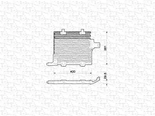 Handler.Part Condenser, air conditioning Magneti Marelli 350203211000 1