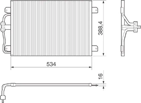 Handler.Part Condenser, air conditioning Magneti Marelli 350203215000 1