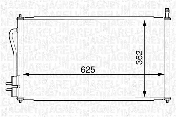 Handler.Part Condenser, air conditioning Magneti Marelli 350203228000 1