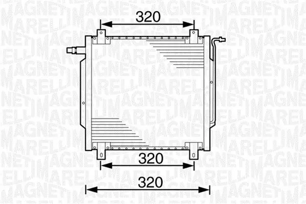 Handler.Part Condenser, air conditioning Magneti Marelli 350203235000 1