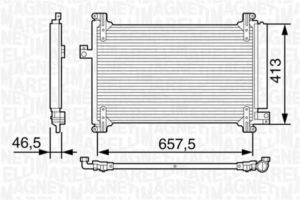 Handler.Part Condenser, air conditioning Magneti Marelli 350203242000 1