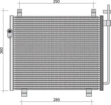 Handler.Part Condenser, air conditioning Magneti Marelli 350203246000 1