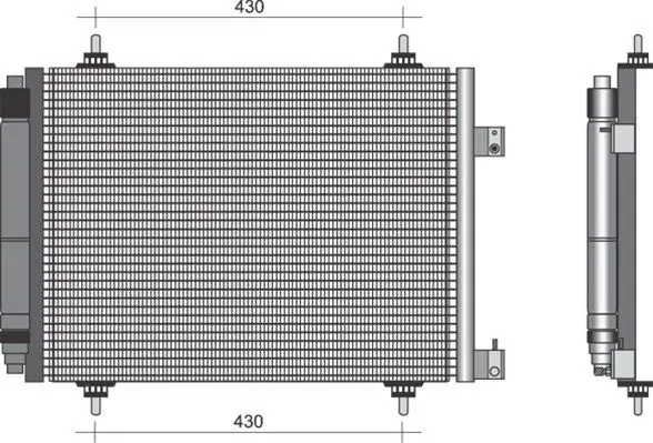 Handler.Part Condenser, air conditioning Magneti Marelli 350203332000 1