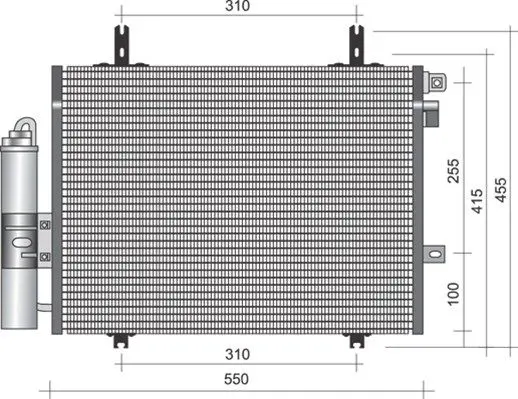 Handler.Part Condenser, air conditioning Magneti Marelli 350203338000 1