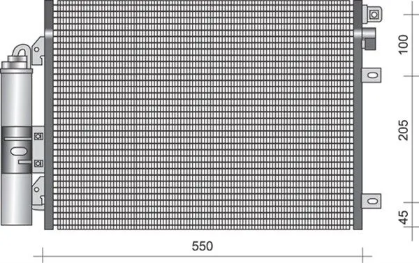 Handler.Part Condenser, air conditioning Magneti Marelli 350203366000 1